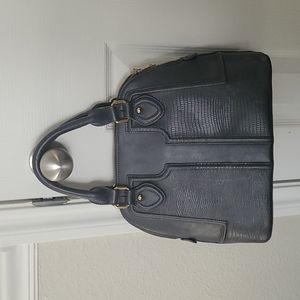 Sole Society Navy large Dome Structured handbag with detachable crossbody strap